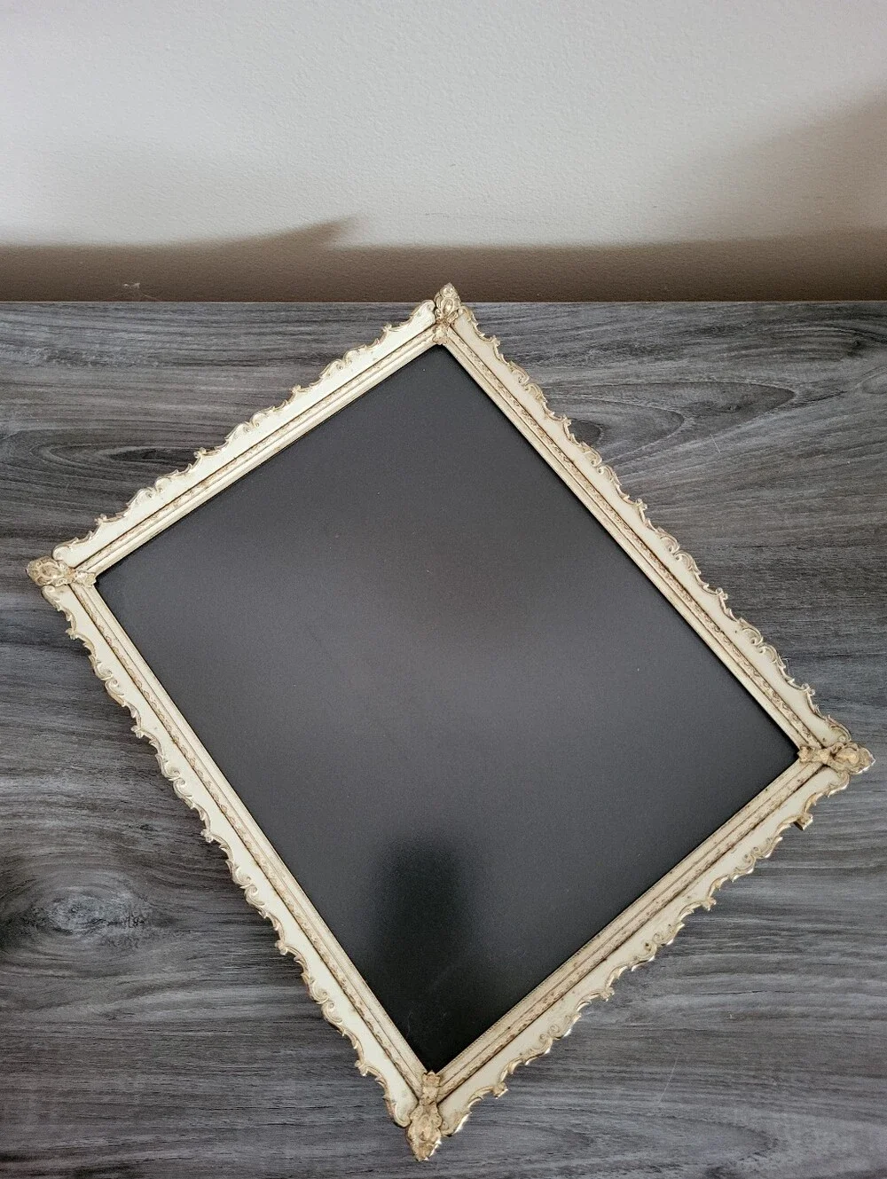 Vintage Gold Metal & Enamel Picture Frame Fits 8x10 Glass Cover